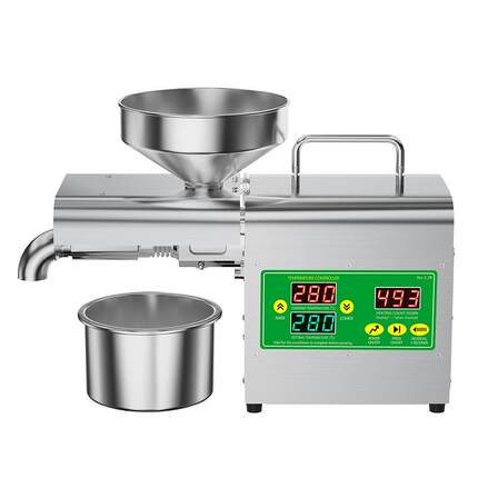 家用小榨油机CSS小型不锈型钢机热榨芝麻花大豆菜籽全冷自动加工