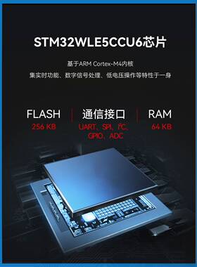 400/900MHzLoRa扩频无线模块STM32WLE5芯片抗干扰支持二次开发