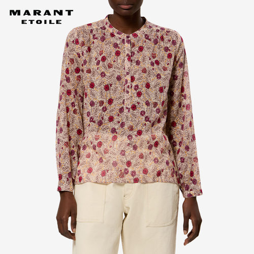 【26早秋新品】MARANT ETOILE MARIA法式印花宽松棉质薄纱衬衫