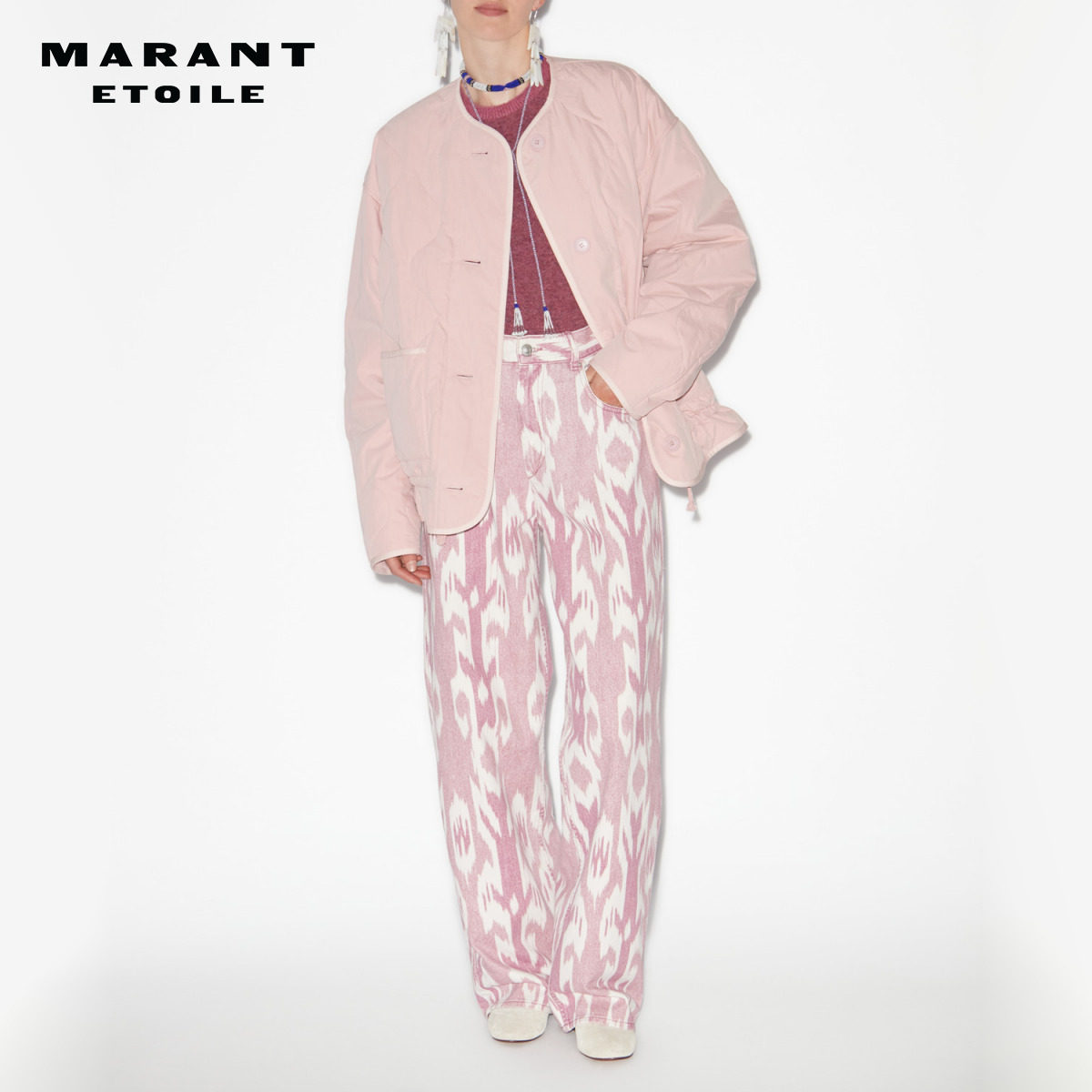 MARANT ETOILE2025GRETEL 时尚中长款廓版绗缝棉服外套女