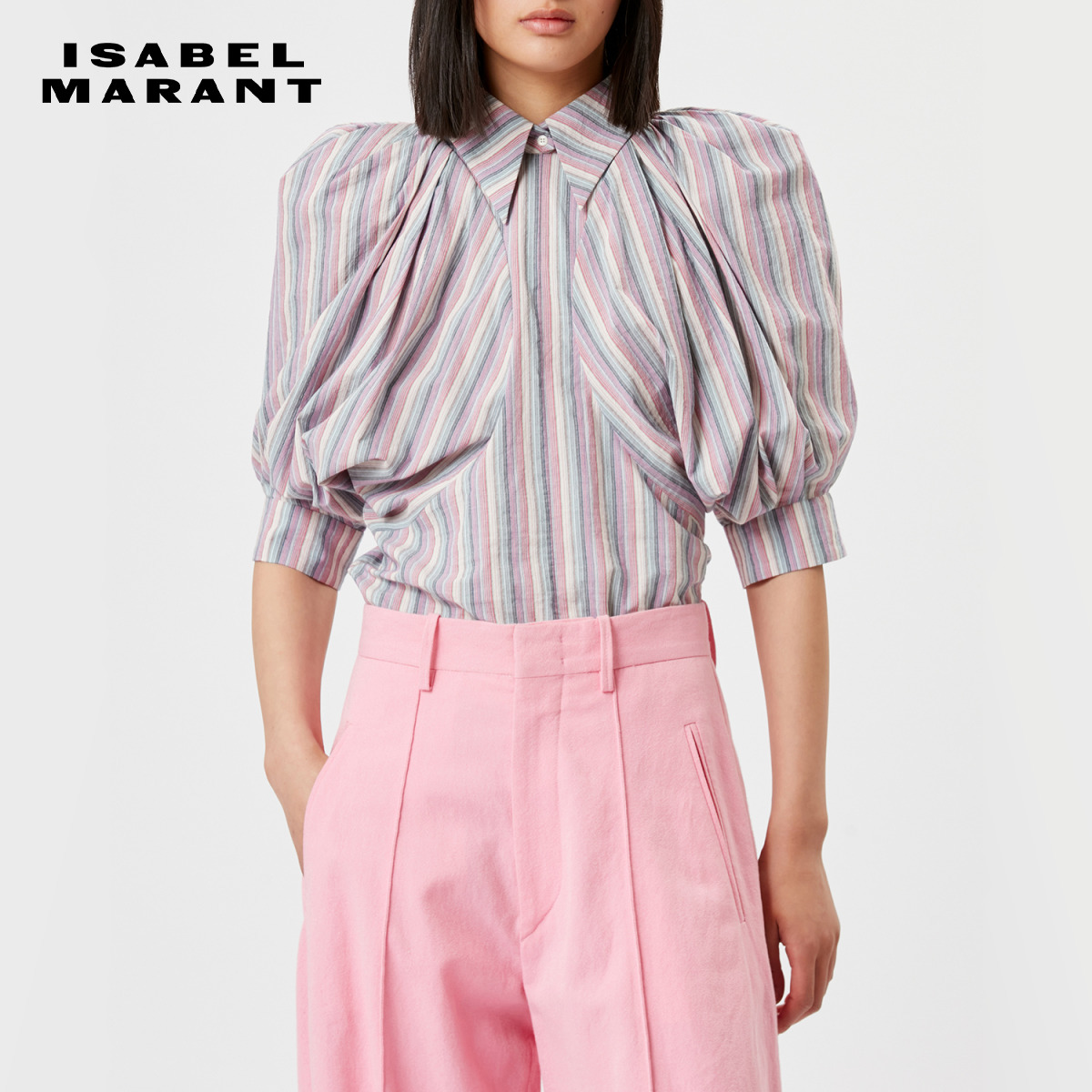 ISABELMARANT早春泡泡袖上衣