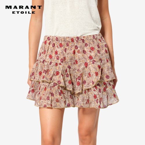 【26早秋新品】MARANT ETOILE JOCADIA法式棉质碎花荷叶边短裤