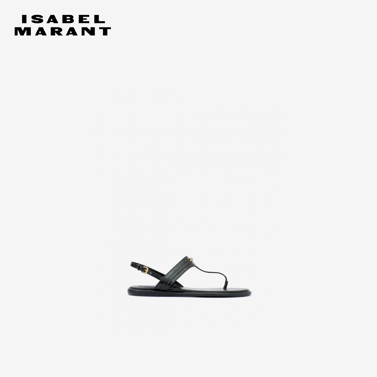 ISABEL MARANT NYA时尚复古羊皮革平底夹趾拖鞋女
