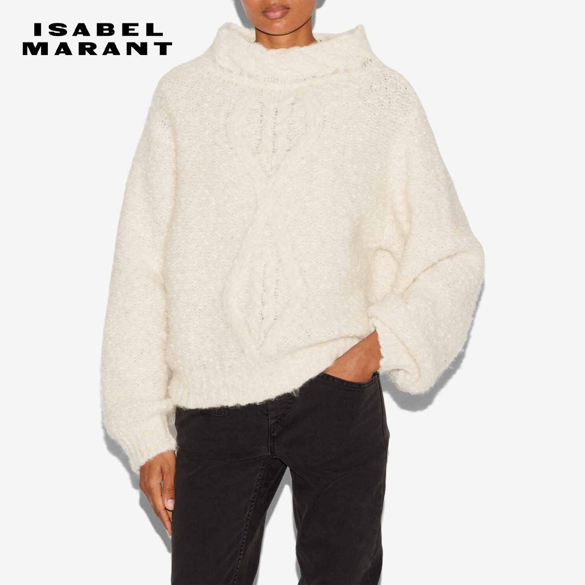ISABEL MARANT2025早秋新款ROMANE 绞花毛衣女
