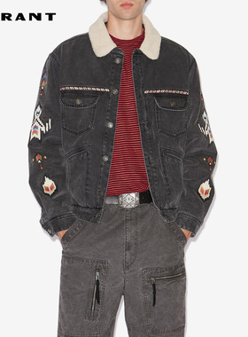 MARANT2025 男女同款JENSON民族风翻领牛仔短外套