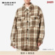 Harveli MARANT ETOILE2026早春新款 格纹羊毛大衣