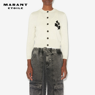 MARANT ETOILE NEWTON 女式针织开襟衫圆领纽扣开衫