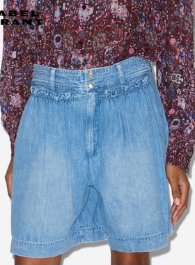 ISABEL MARANT2025早秋新款INGRID牛仔水洗短裤