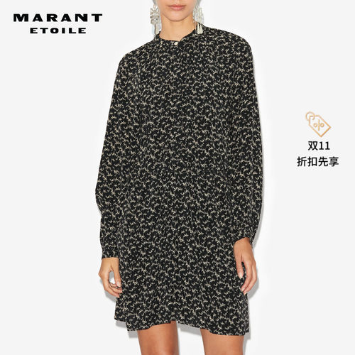 MARANT ETOILE AMANDINE法式风情褶衬衫连衣裙女