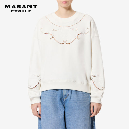 【26早秋新品】MARANT ETOILE VELLA纯色棉质镂空刺绣卫衣