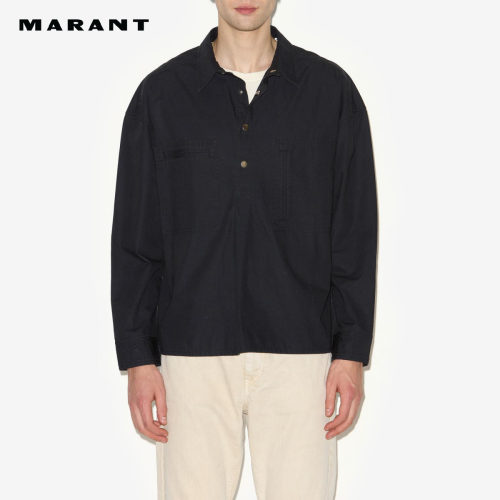 MARANT TERRY 复古亨利领衬衫男