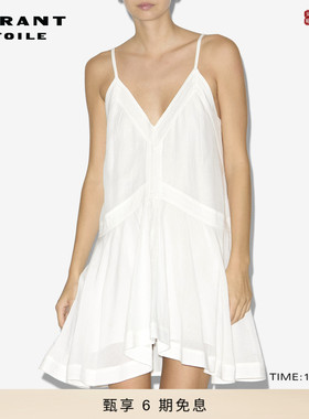 MARANT ETOILE2025 DANIELLE法式V领白色吊带连衣裙女
