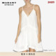 DANIELLE法式 MARANT ETOILE2025 V领白色吊带连衣裙女