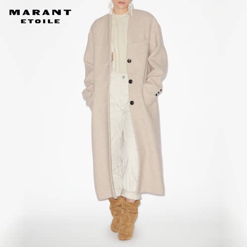MARANT ETOILE2025 ERIS法式气质简约长款毛呢外套女