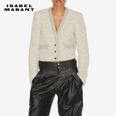 ISABEL MARANT2025 GWENDOLINE小香风优雅短款垫肩外套女