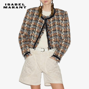 ISABEL KERRY小香风复古格纹外套女 MARANT