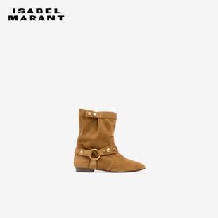ISABEL STANIA平底绒面小牛皮靴女 MARANT2025早秋新款
