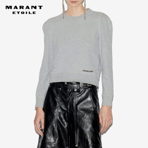 MARANT ETOILE秋冬PRISSA女式纯色内搭针织套头衫灰色