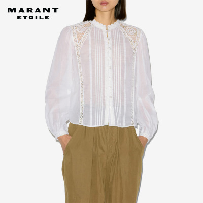 MARANT ETOILE GREICY法式蕾丝拼接花边棉纱衬衣女