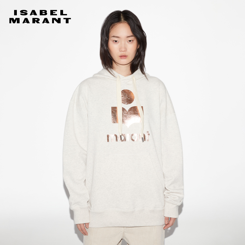 MARANT ETOILE SWEAT SHIRT MANSEL烫金品牌logo连帽女式套头卫衣