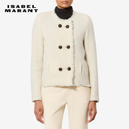 【26早秋新品】ISABEL MARANT SUELY法式羊毛混纺修身短夹克