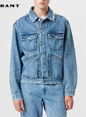 MARANT JANGO法式宽松衬衫式牛仔外套上衣男