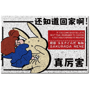 入户门地垫门外进门门口高级感樱田妮妮丝圈地垫门外入户蹭土门垫