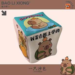 卡通可爱卡皮巴拉自愿上学创意幼儿园儿童小学生沙包手工沙包玩具