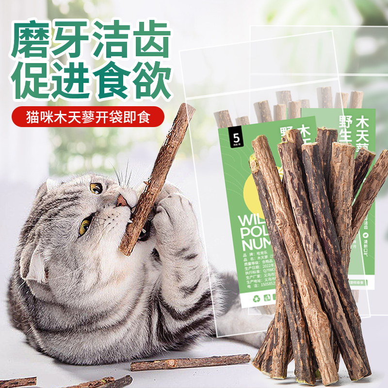 木天蓼猫咪磨牙棒猫薄荷洁齿幼猫啃咬逗猫棒换牙期用品猫零食玩具