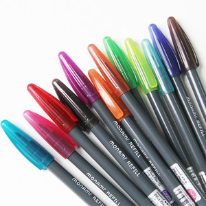 慕娜美plus pen.s 彩色中性笔笔芯 水性纤维笔勾线笔替换芯黑色笔芯包邮创优品MINISO慕那美 04031 pluspen