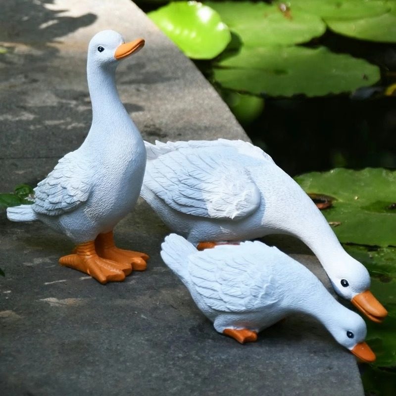 户外庭院仿真喝水鸭子雕塑摆件花园水池鱼塘可爱吸水鸭景观装饰品,家居饰品,户外/庭院摆件,淘宝优惠券,粉丝福利购,淘宝优惠卷