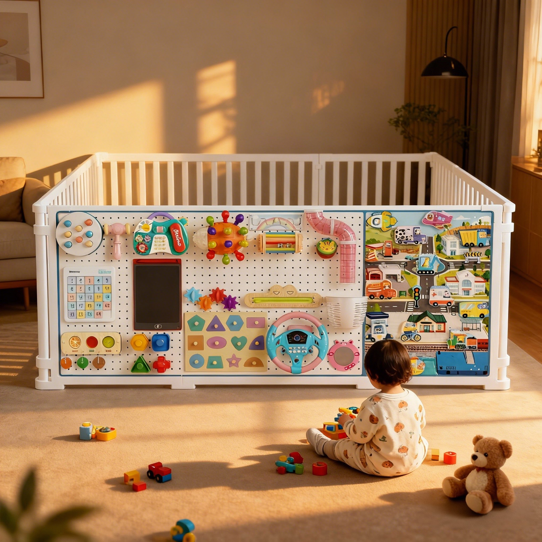 忙碌板宝宝围栏儿童洞洞板上墙垫蒙氏早教配件DIY玩具挂婴儿墙贴,玩具/童车/益智/积木/模型,摇铃,淘宝优惠券,粉丝福利购,淘宝优惠卷