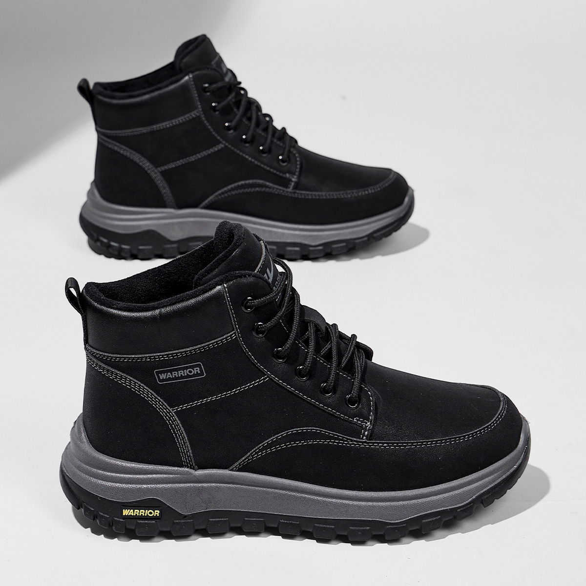 回力户外工装靴男靴冬季款加绒保暖厚底耐磨马丁靴男棉鞋子