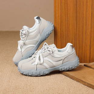 回力时尚德训鞋女鞋春秋款厚底百搭休闲鞋潮流双鞋带复古运动鞋