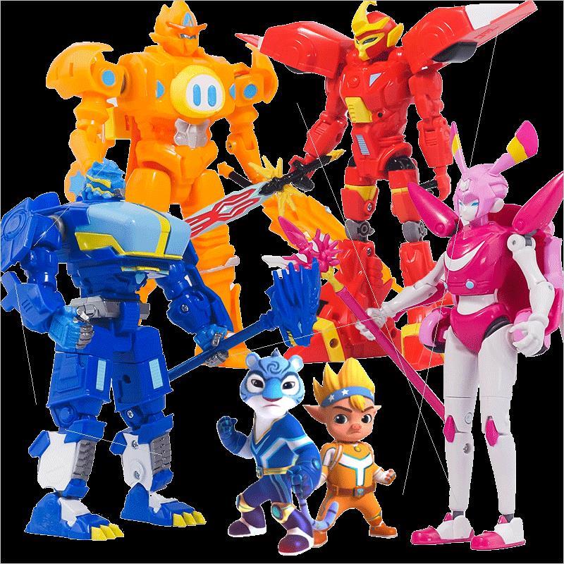 宇宙彩虹护卫队魔法棒晨曦公主变形机器人风暴闪电儿童玩具男孩