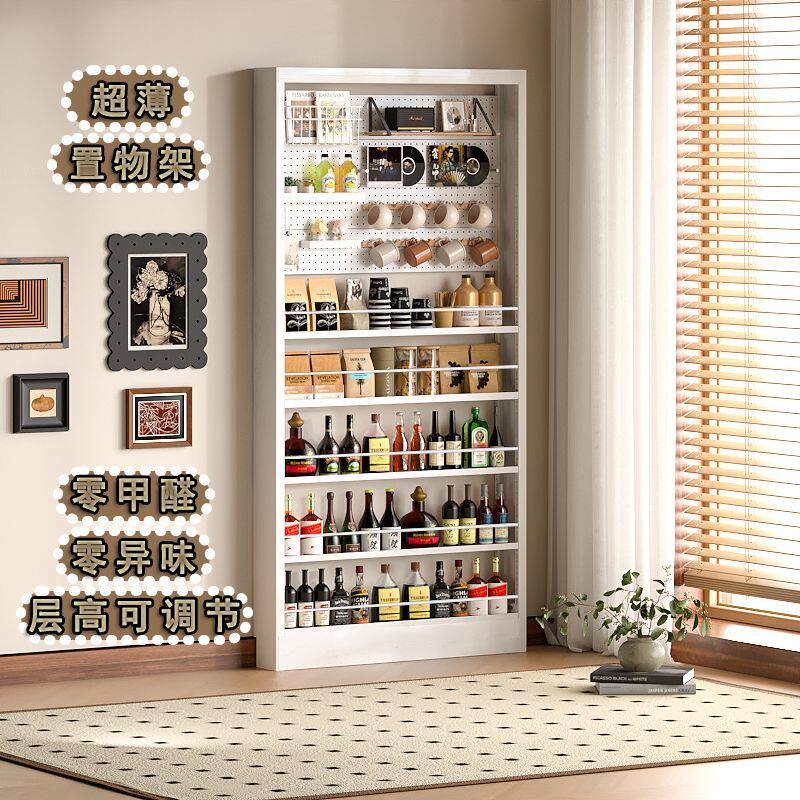 靠墙置物架超薄书架门后儿童绘本架卫生间夹缝收纳架钢制储物架