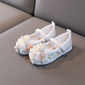 子女童春夏古装 古风女宝宝舞蹈表演鞋 老北京布鞋 汉服鞋 儿童绣花鞋