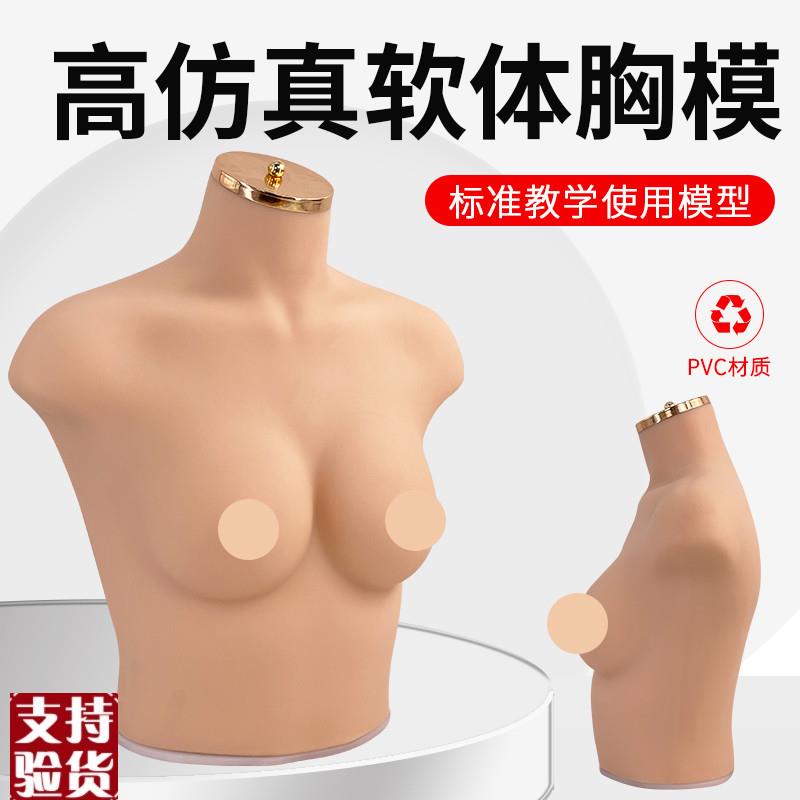 大号胸模75B杯新款仿真人软体硅胶内衣内裤Q展示模特道具女半身