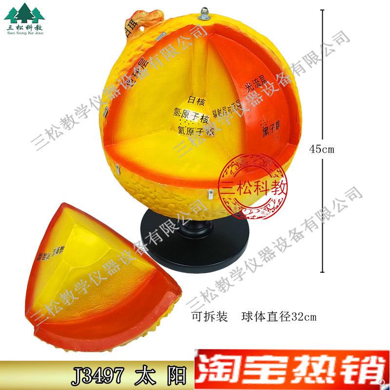 太阳结构模型内部构造外部日冕日珥黑子耀斑天文地Z理教具仪器