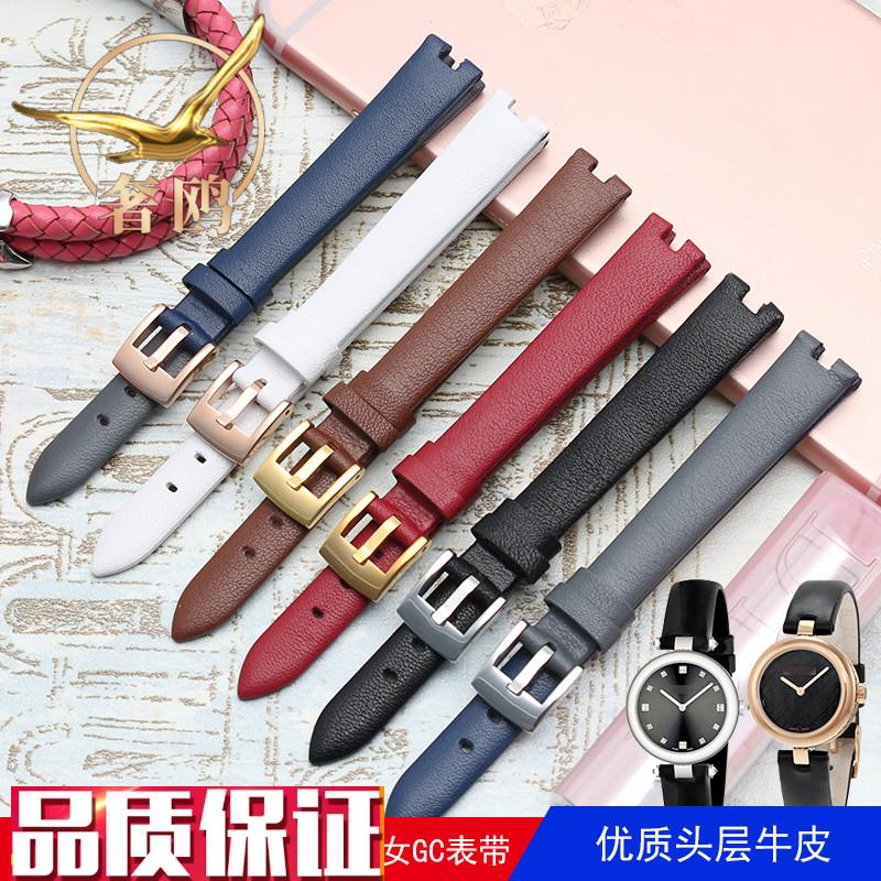 适配古驰手Q表女表皮带ya141501ya141401系列GC古奇真皮表带