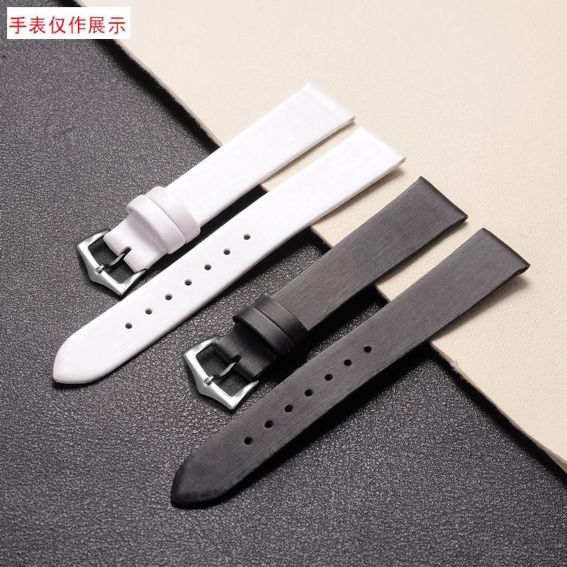 适用布表带绢丝丝h绸表带蚕丝摩凡陀伯爵161820mm女男表链