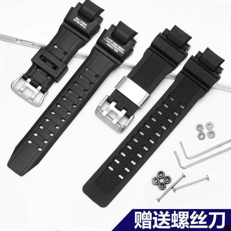 适用于橡胶表带卡西欧GW-A1100G-1400GW-4000GA-1000硅胶手表带