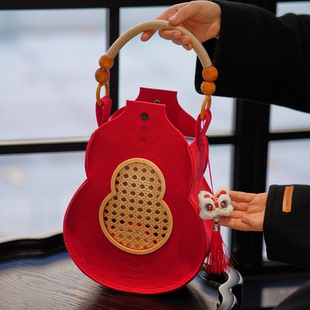 2026新年马年礼袋葫芦礼品盒年货包装盒牛轧糖雪花酥礼盒糖果饼干