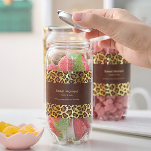 新款咖啡糖易拉罐瓶塑料密封纽扣饼干烘焙雪花酥牛轧糖包装罐子