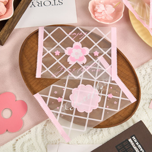 樱花酥包装袋中式桃花酥点点心塑料托盘加厚高透明底托机封包装袋