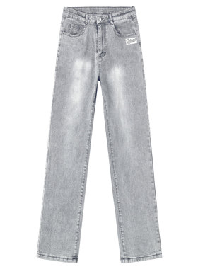 ColorfulCreations弯刀微喇重工水洗做旧高级窄版直筒织唛牛仔裤