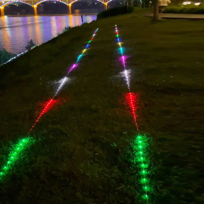 防水幻彩蓝牙跑马流水声控LED庭院节日婚庆星光大道装饰氛围串灯