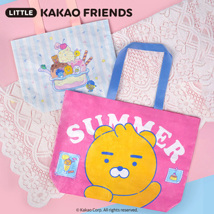 kakao friends中国限定环保编织袋Ryan大号购物袋子小号手提袋