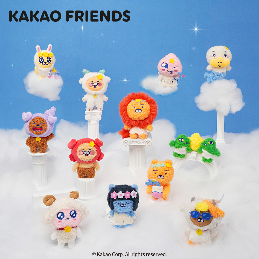 kakaofriends十二星座公仔钥匙扣