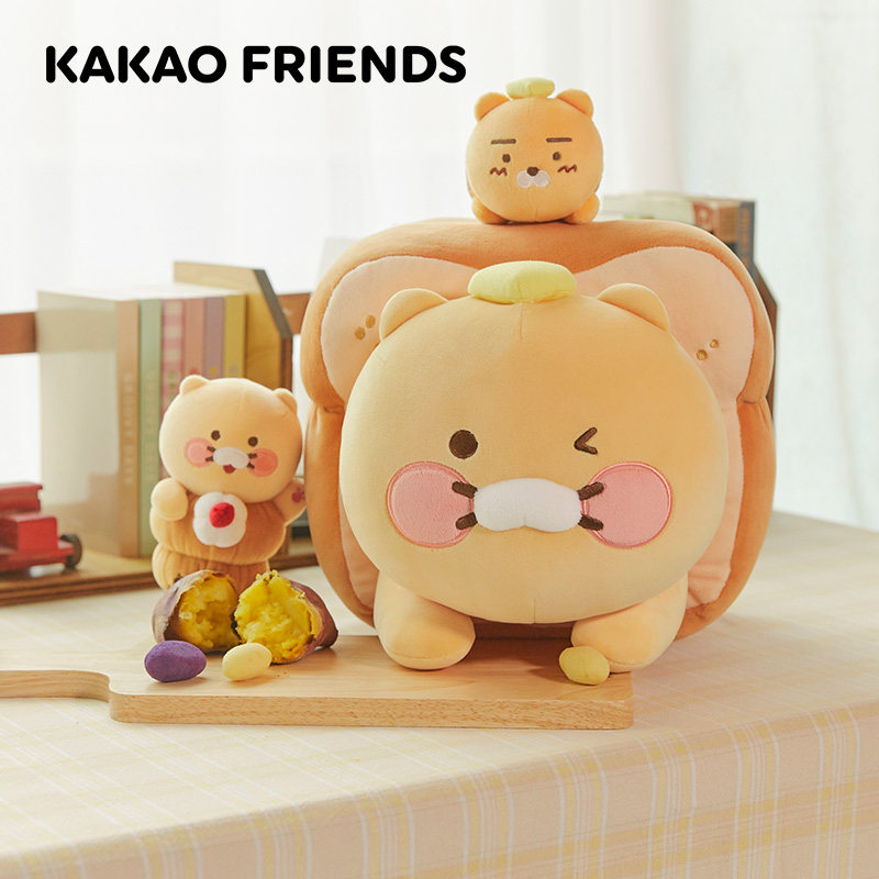 KAKAO FRIENDS Choonsik春植面包玩偶抱枕可爱卡通靠垫_虎窝淘